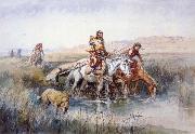 Charles M Russell Indian Women Moving Camp china oil painting artist
